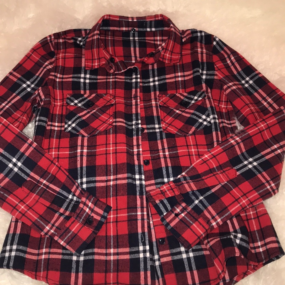 Trendy red flannel